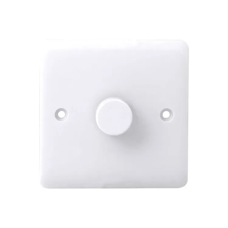 Iona 1 Gang 2 Way 400W Dimmer Switch - White Knob