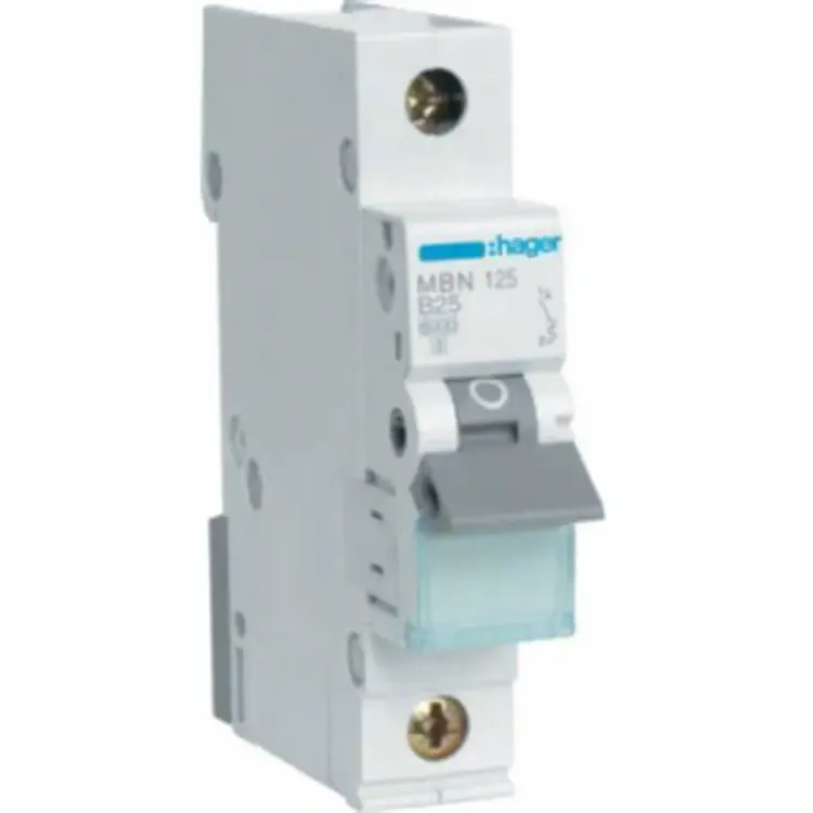 MBN125W - Hager MCB 1p 25A 6kA B 1m MBN125W