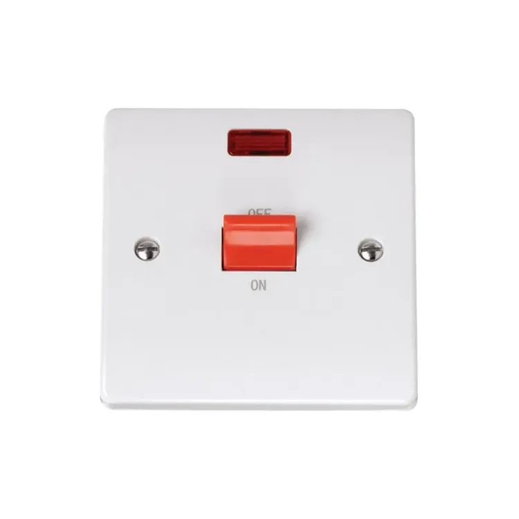 Click Curva 45A cooker switch polar white professional kitchen switch neon