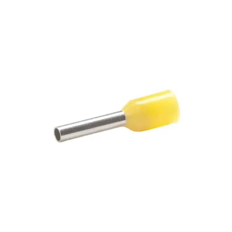 Bootlace Ferrule 1mm x 8mm 100 Pack Yellow