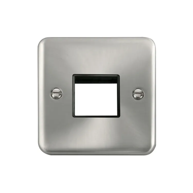 Click MiniGrid satin chrome 1 gang unfurnished plate DPSC402BK