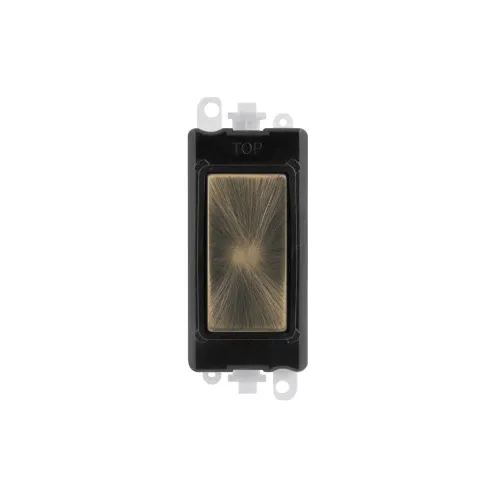 GM2008BKAB blank module, 24.5x50mm, antique brass finish