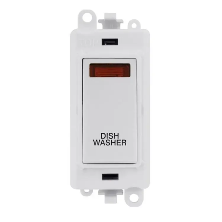 GM2018NPWDW - Click Mode Dishwasher Plain White Engraved 20A D/P SW