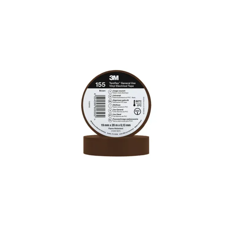 3M Temflex brown electrical insulating tape 19mm x 20m
