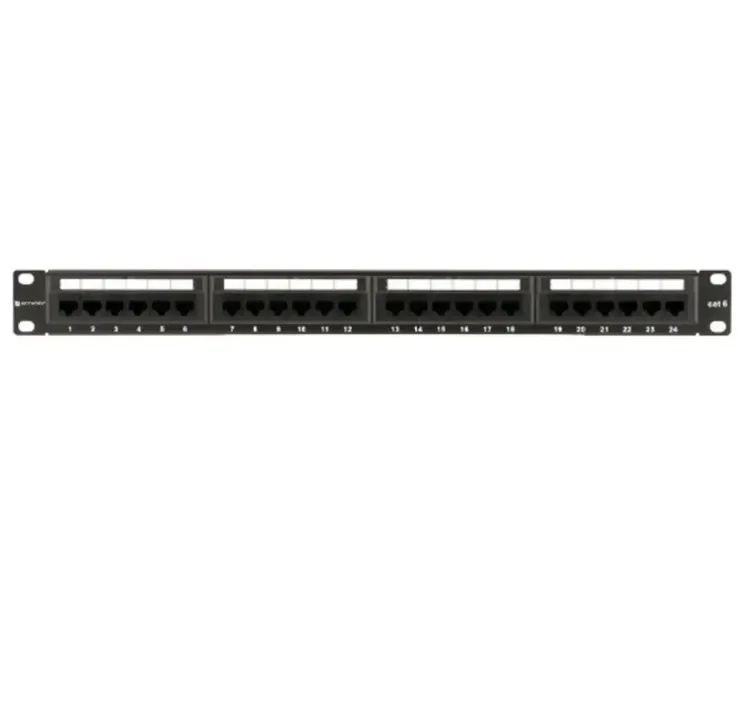 CH2402S - Cat6e 24 Port Patch Panel (Overall 483x45mm)
