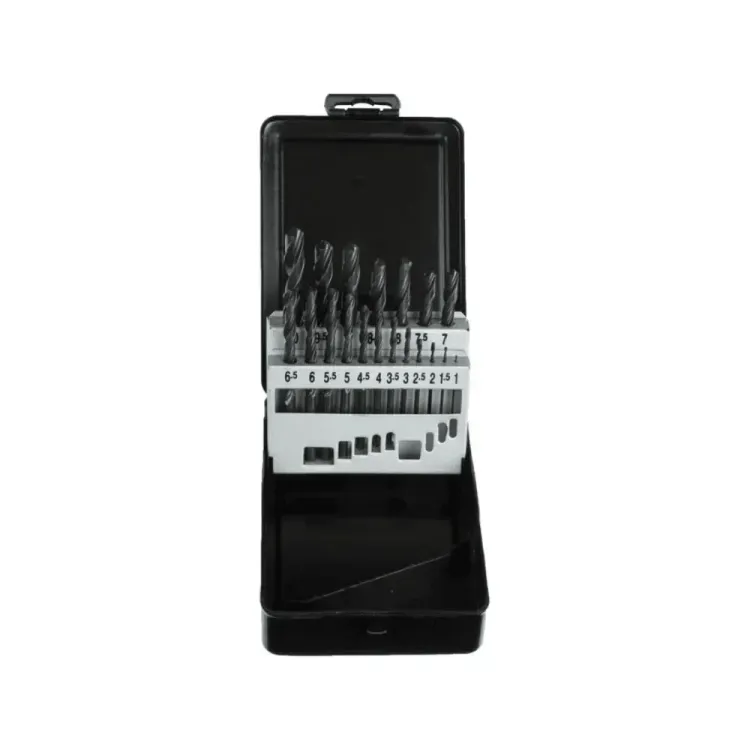 233705 19-piece metal drill bit set, 0.5mm increments.