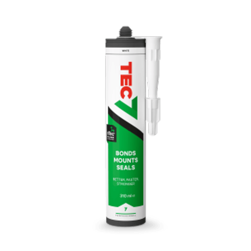 Tec7 white glue mount and seal cartridge 310ml RAL 9016