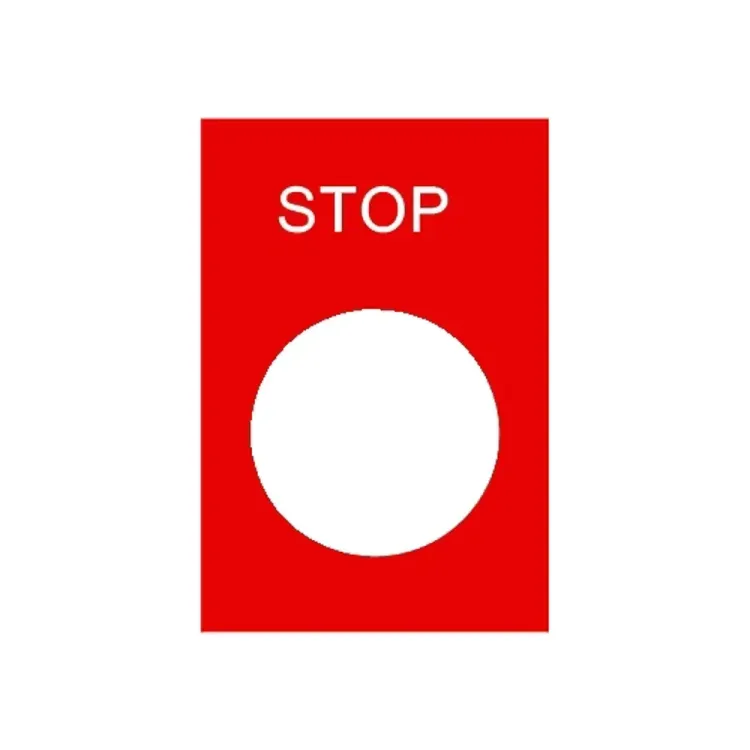 Schneider Harmony ZB2BY2304 Legend Plate STOP marking red 30x40mm