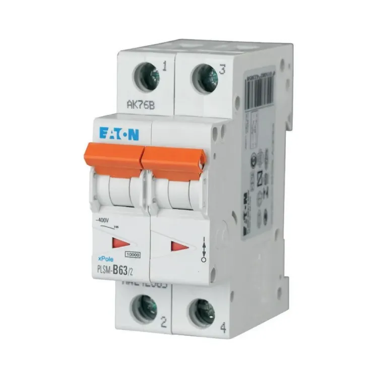 EATON MCB 2P 63A C CURVE 10kA 2MOD