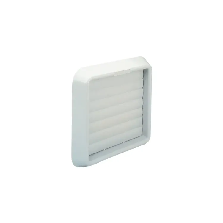 150mm White Fan Grill with Gravity Flaps for Extractor Fans
