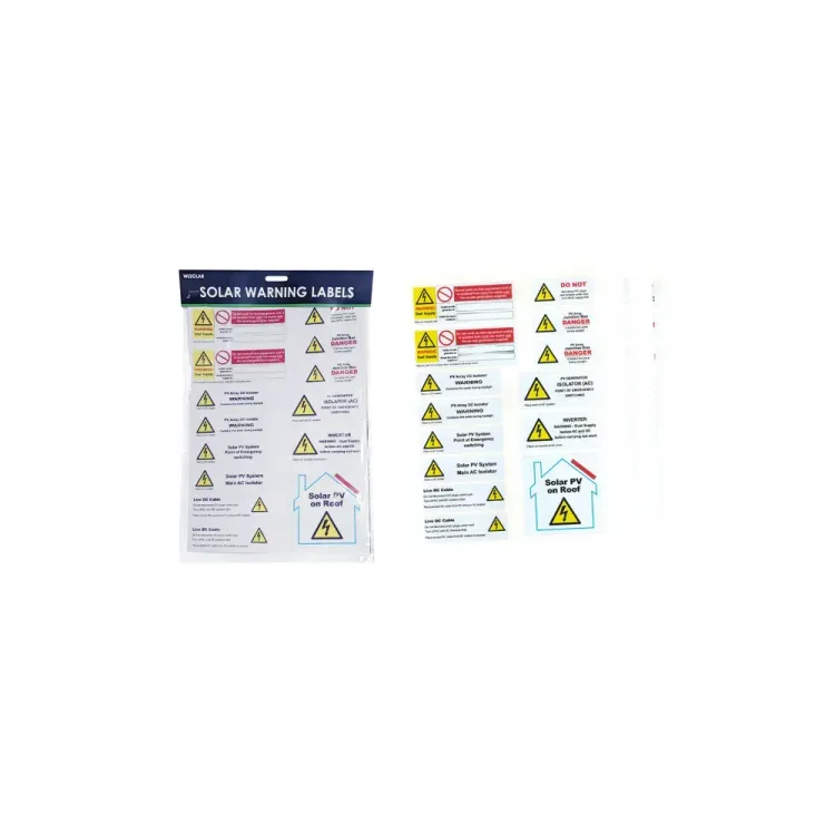 Deligo Solar PV System Safety Warning Labels