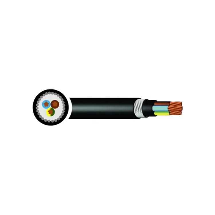 3 core 25mm SWA armoured cable with black PVC sheath