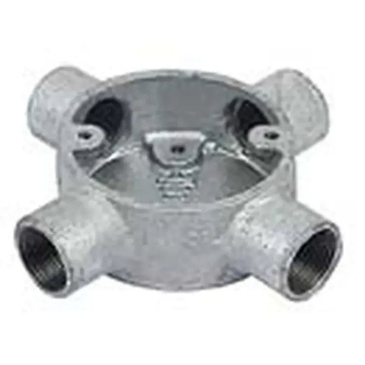 4W20 - 20mm Galvanised 4 Way Steel Box