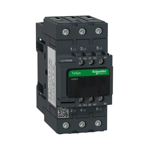 Schneider TeSys D 40A 24V AC 3P Contactor LC1D40AB7 front view