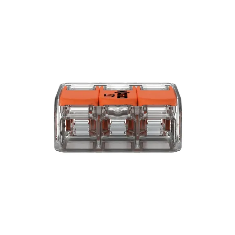 Wago 3-Way Connector for solid and stranded conductor