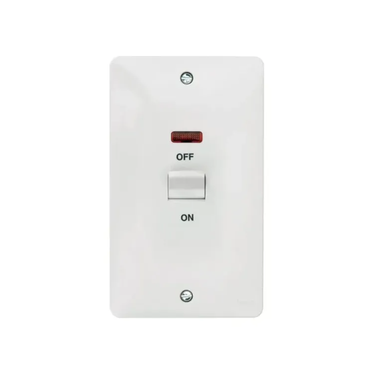 Hager 50A DP Cooker Switch in White