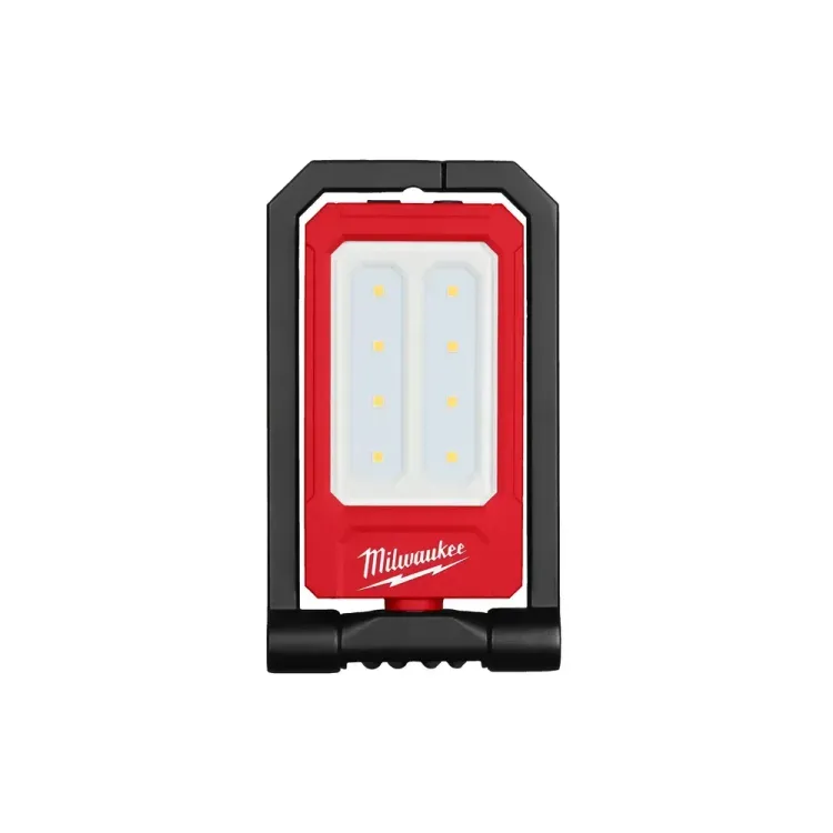 Milwaukee 500-lumen folding flood light with IP54 protection