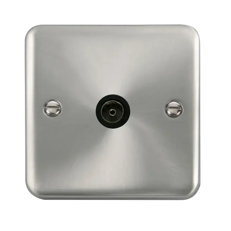 DPSC065BK - Click Deco Plus Coaxial Single Outlet Satin Chrome