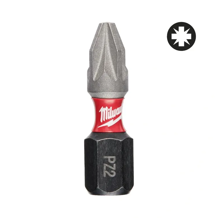 Milwaukee SHOCKWAVE PZ2 25mm impact duty bits 2 pack