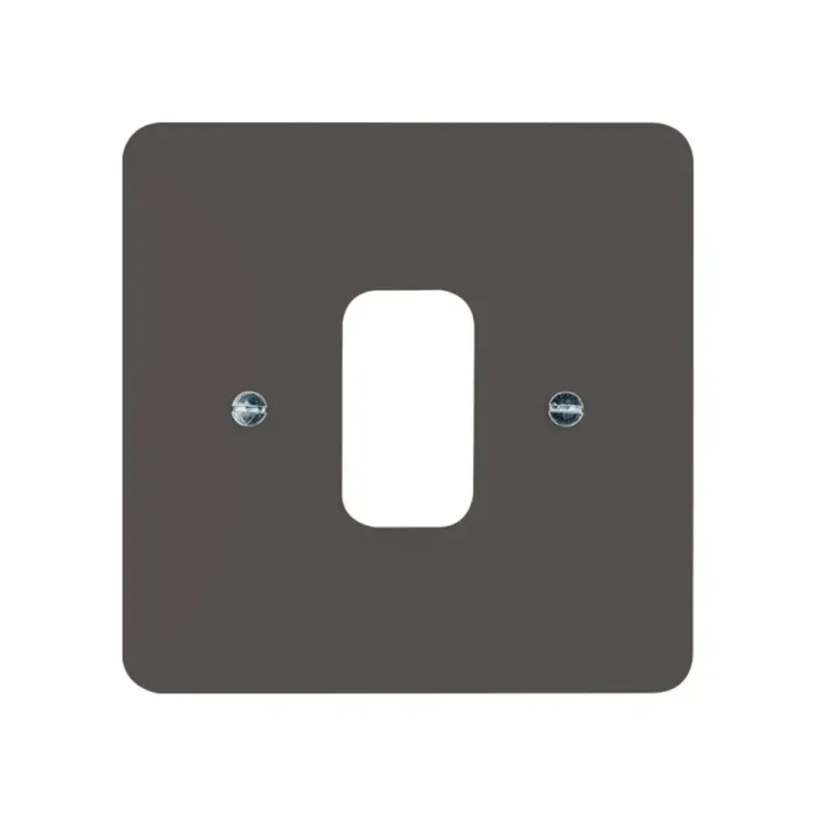 Hager 1 Gang Grid Plate in Grey
