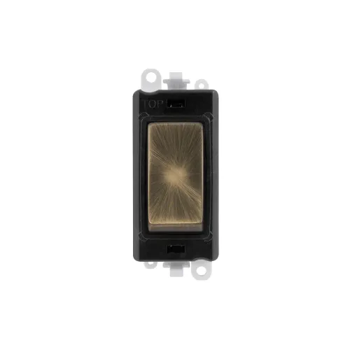 GM2018BKAB 20A DP switch module with antique brass finish