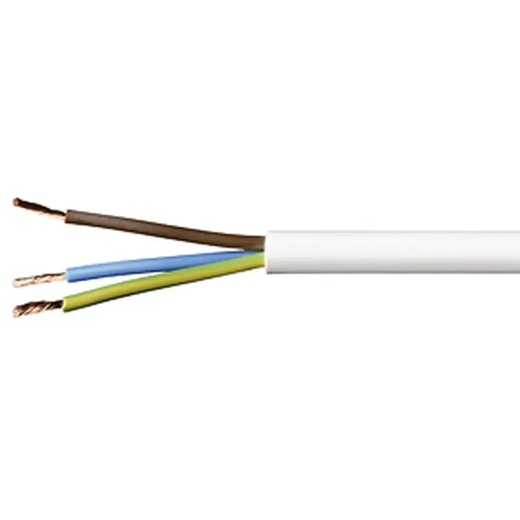 375PVC - 3 x 0.75mm PVC Circular White Flex (Per 1 Mtr)