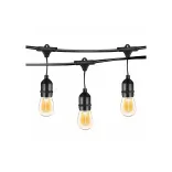 ENER J festoon LED string light 15.2m with 15 warm white bulbs