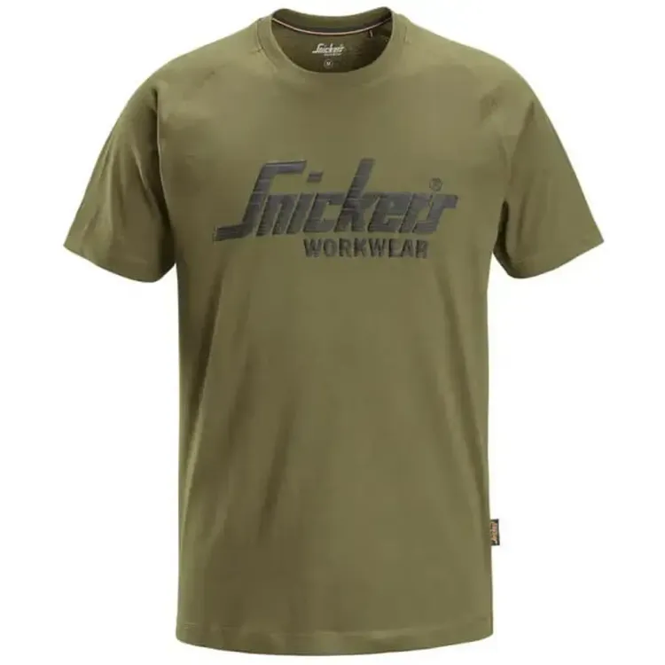 25903100M - Snickers Logo T-Shirt Khaki Green Medium