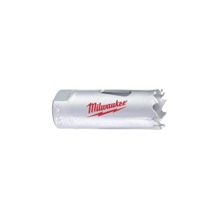 Milwaukee 19mm Bi-Metal contractor holesaw with optimized 4-6 tooth geometry.