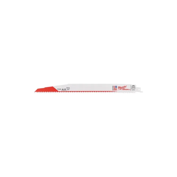 Milwaukee Sawzall AX demolition blade with FANG TIP and NAIL GUARD, 300mm.