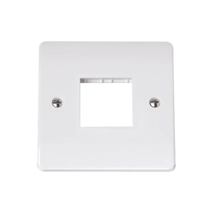Click Mode 1-gang MiniGrid unfurnished plate 2 apertures polar white