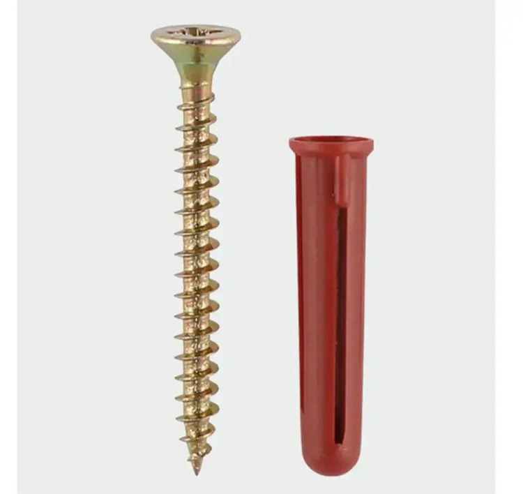 SBPLUGGP - Screws and Red Plastic Plugs SBPLUGGP 4 x 40mm