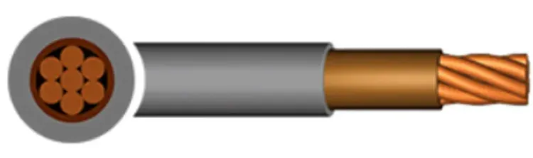 25PVCPVCBROWN - 1 x 25mm Brown PVC Cable Single Core