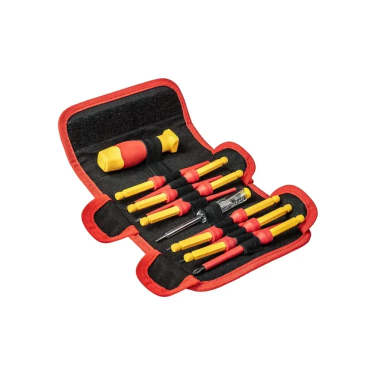 Close-up of S2 alloy steel driver bits from the Neo Tools 12 Pcs Set, ensuring durability and precision.