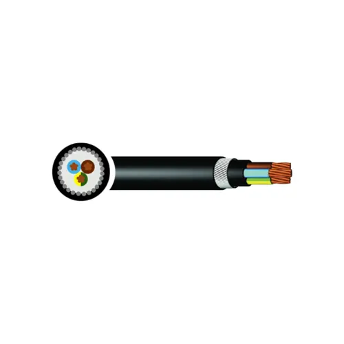 3 core 25mm SWA armoured cable with black PVC sheath