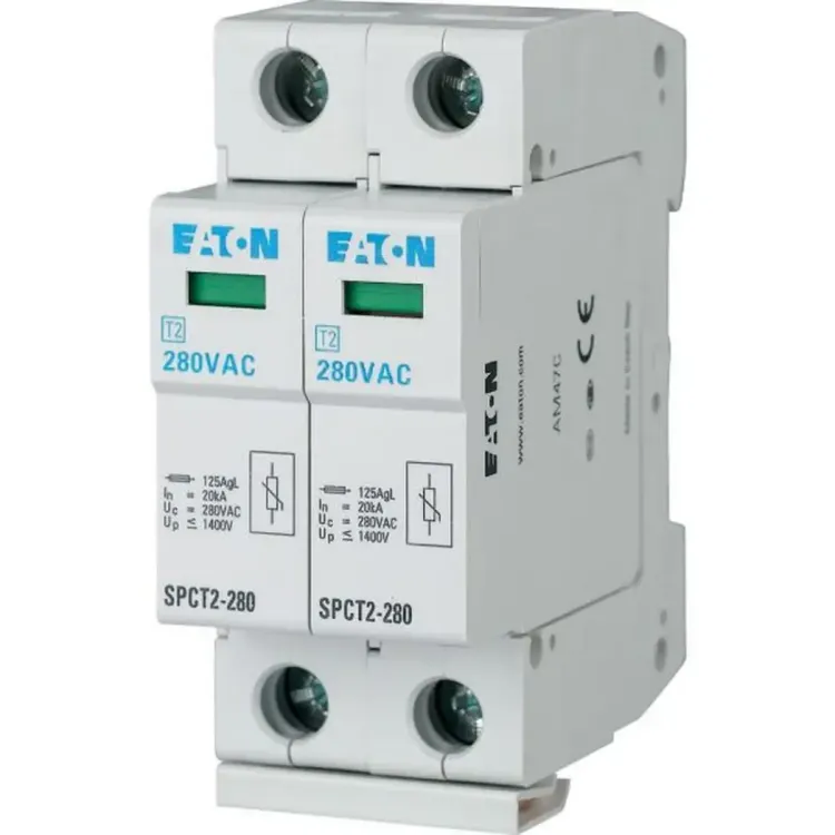 167594 - Eaton Plug In Surge Arrestor 2P 280VAC 2x20kA SPCT2-280/2