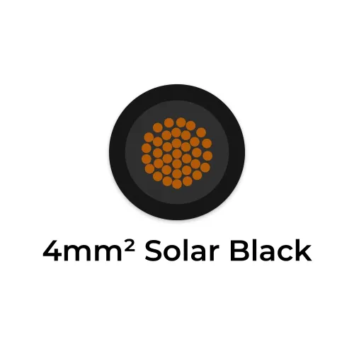 4.0mm² black single core solar cable H1Z2Z2-K for photovoltaic use