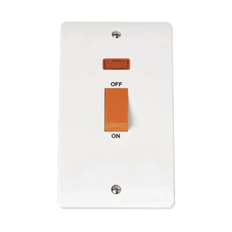 Click CMA203 45A cooker switch 2-gang vertical white