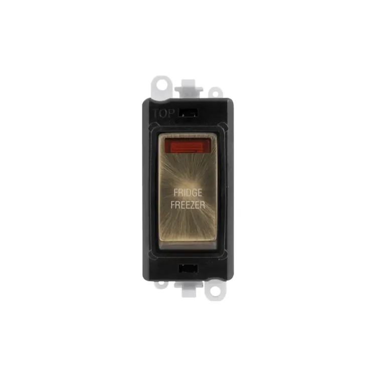 GM2018NBKAB-FF 20A DP switch module with 'Fridge Freezer' engraving