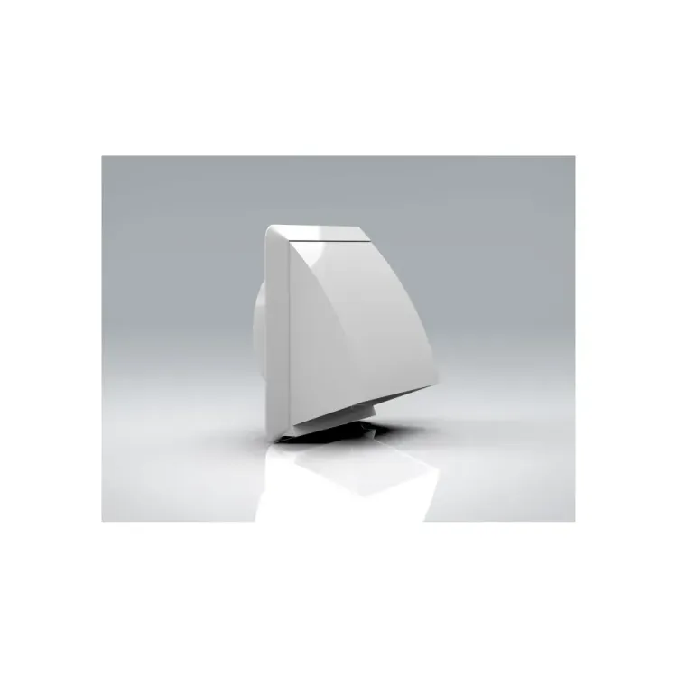 White 100mm Cowled Fan Outlet with Non-Return Flap VKC245W
