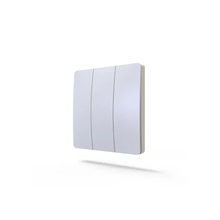 Ener-J 3 Gang Dimmable White Wireless Kinetic Switch