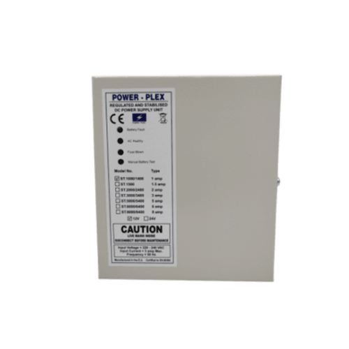 Front view of 12V DC 1 Amp power supply unit for electrical applications