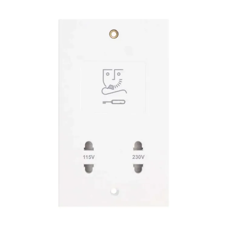 CCA100 - Click Curva 2 Gang Shaver Socket White
