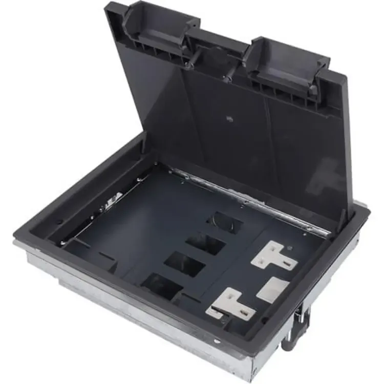 FB3C - Ced Floorbox Recessed 3 Comp CW 2g 13a Sw Skt & Data Blank