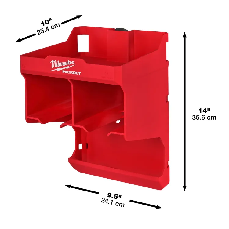 Milwaukee PACKOUT Drill Storage Station mounted on wall