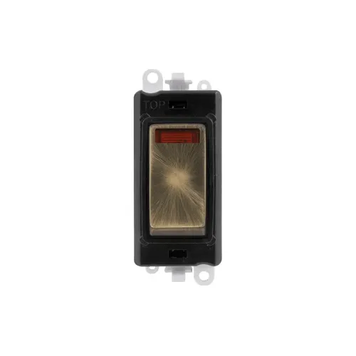 GM2018NBKAB 20AX DP switch module with neon antique brass
