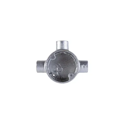 TE25 TE20 3 Way Galvanised Conduit Tee Box for cable management