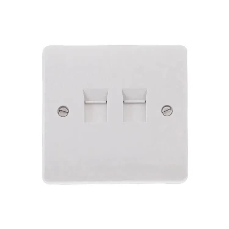 Click Mode CMA132 Cat5e twin RJ45 data socket white finish