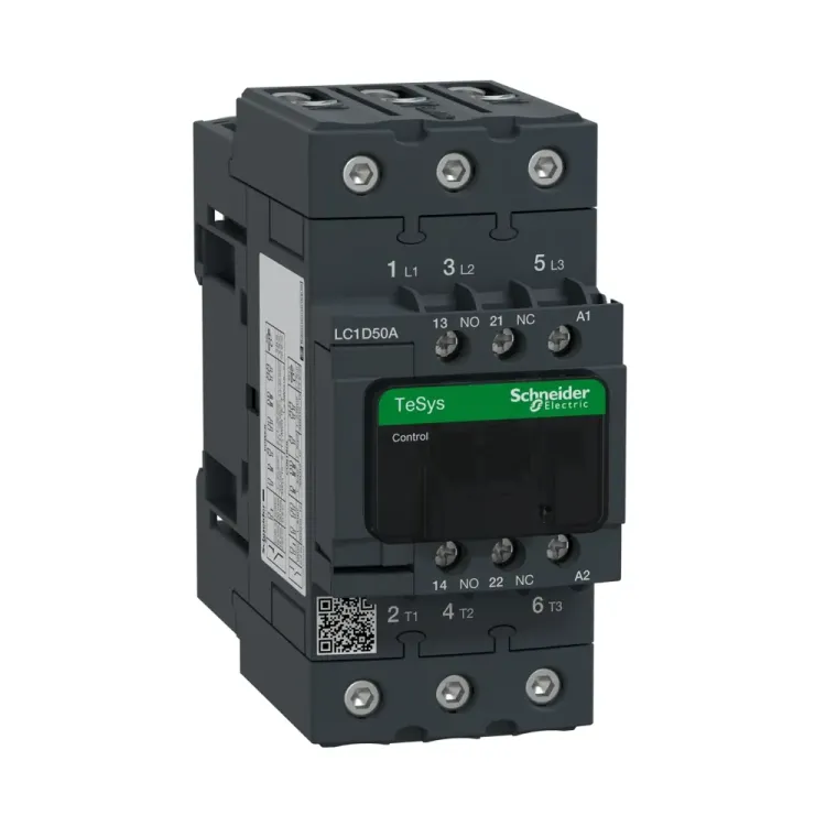 Schneider TeSys D 50A 3P contactor LC1D50AB7 front view