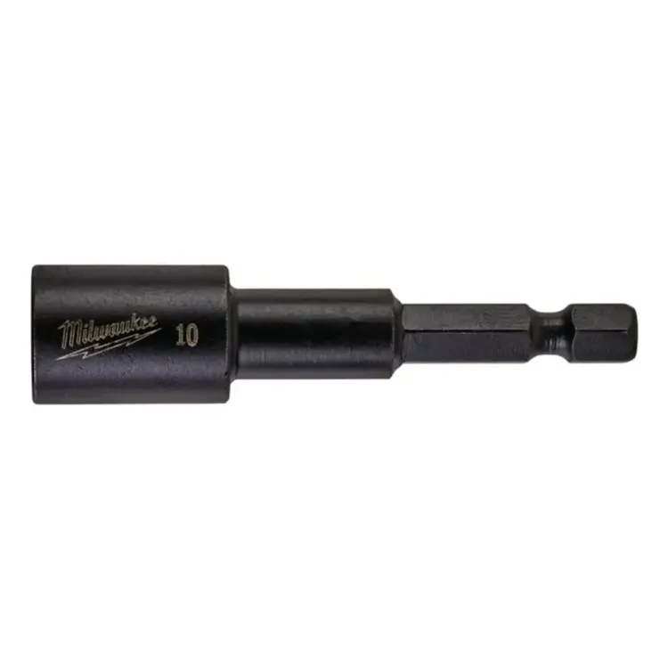 4932352543 - Milwaukee Shockwave Magnetic Nut Driver 10mm x 65mm 4932352543